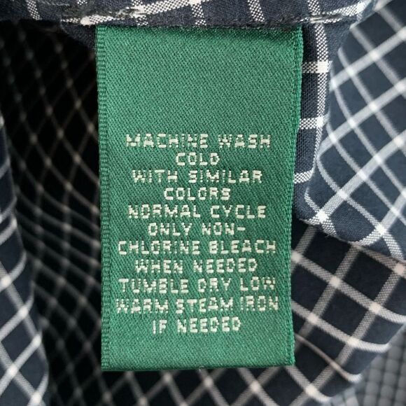 Lauren Ralph Lauren Women’s black and white button up shirt mao collar sz large - Picture 8 of 9